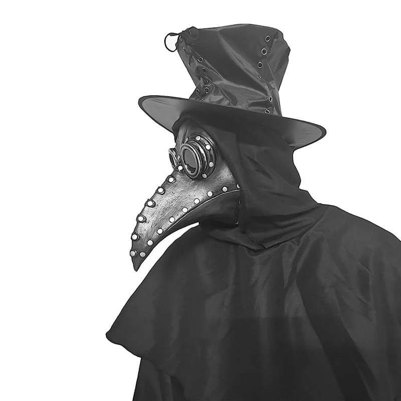 5pc Black Rubber Plague Doctor - Disposable Surgical Mask review and price
